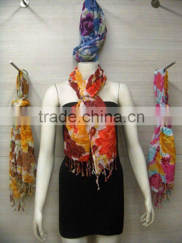 Rayon flower Printed Scarfs/Scarv