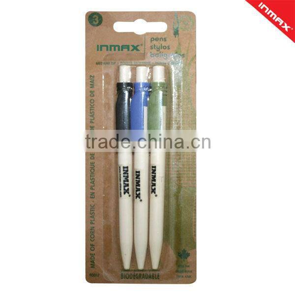 Eco-range stationery items in PDQ packing