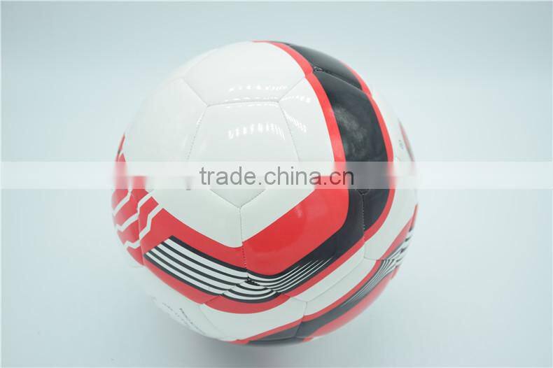 Official size 5 PU leather machine stitched promotion football soccer ball