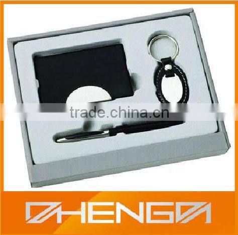 High quality customized made-in-china Black Leather Gift Set For Packaging(ZDG12-031)
