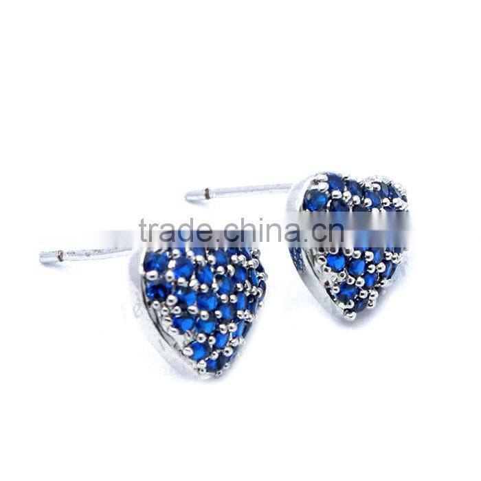 Post earring micro pave cz earring post