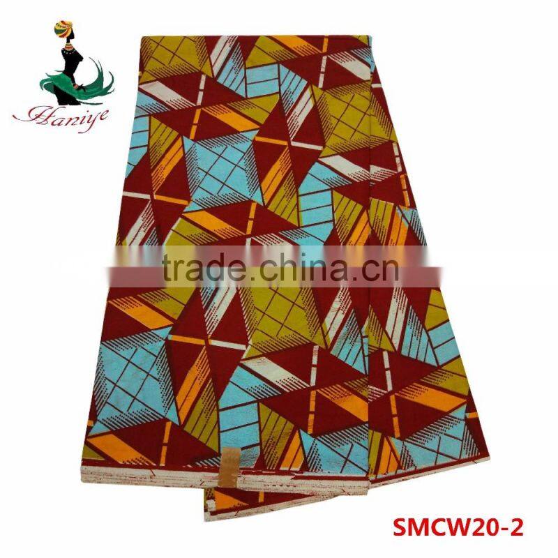 100% cotton wax fabric Real wax print fabric african ankara wax printed SMCW18