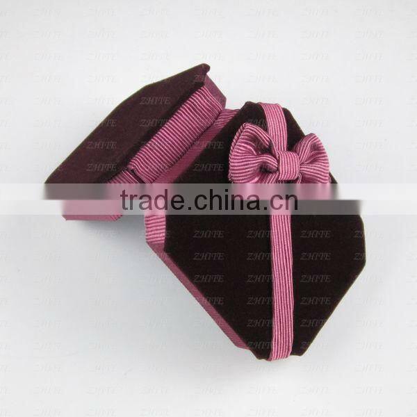 Elegant flannel fashion jewelry packing box ZTPB-0041