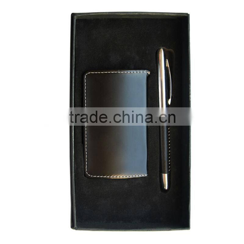Stock promotion gift set ball pen & card holder set