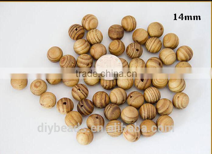 8mm wood round fringle pattern beads