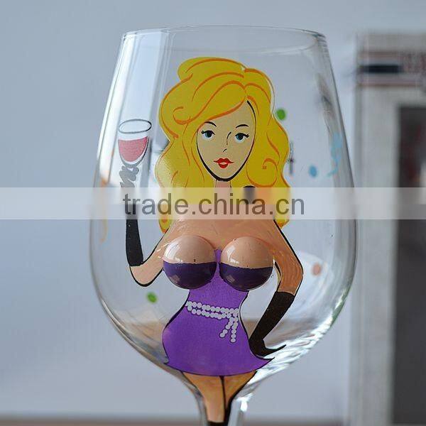 Crystal Christmas wine glass with stem from Bengbu Cattelan Glassware Factory