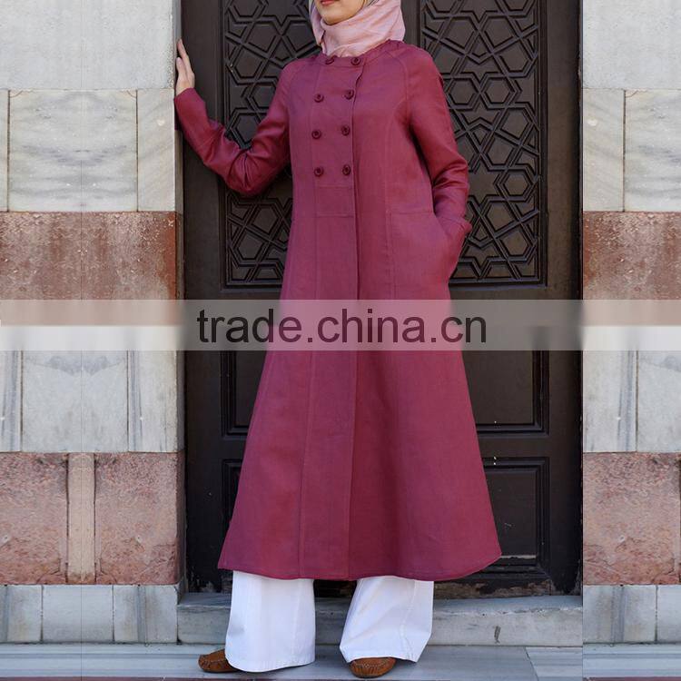 Flattering fit modern style classic chic style fashion elegant muslim long dress