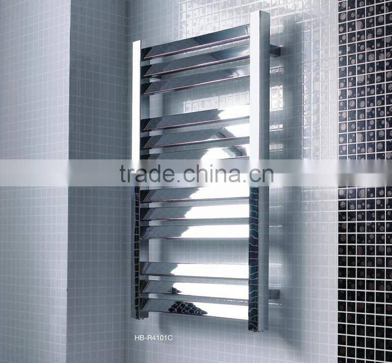 HB-R41 series bathroom hot water heated steel chromed ladder towel racks warmer towe rails radiator
