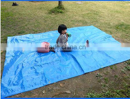 12' X 16' Blue Tarp Multi-purpose Waterproof Poly Tarp Cover with Tent Shelter Camping Tarpaulin