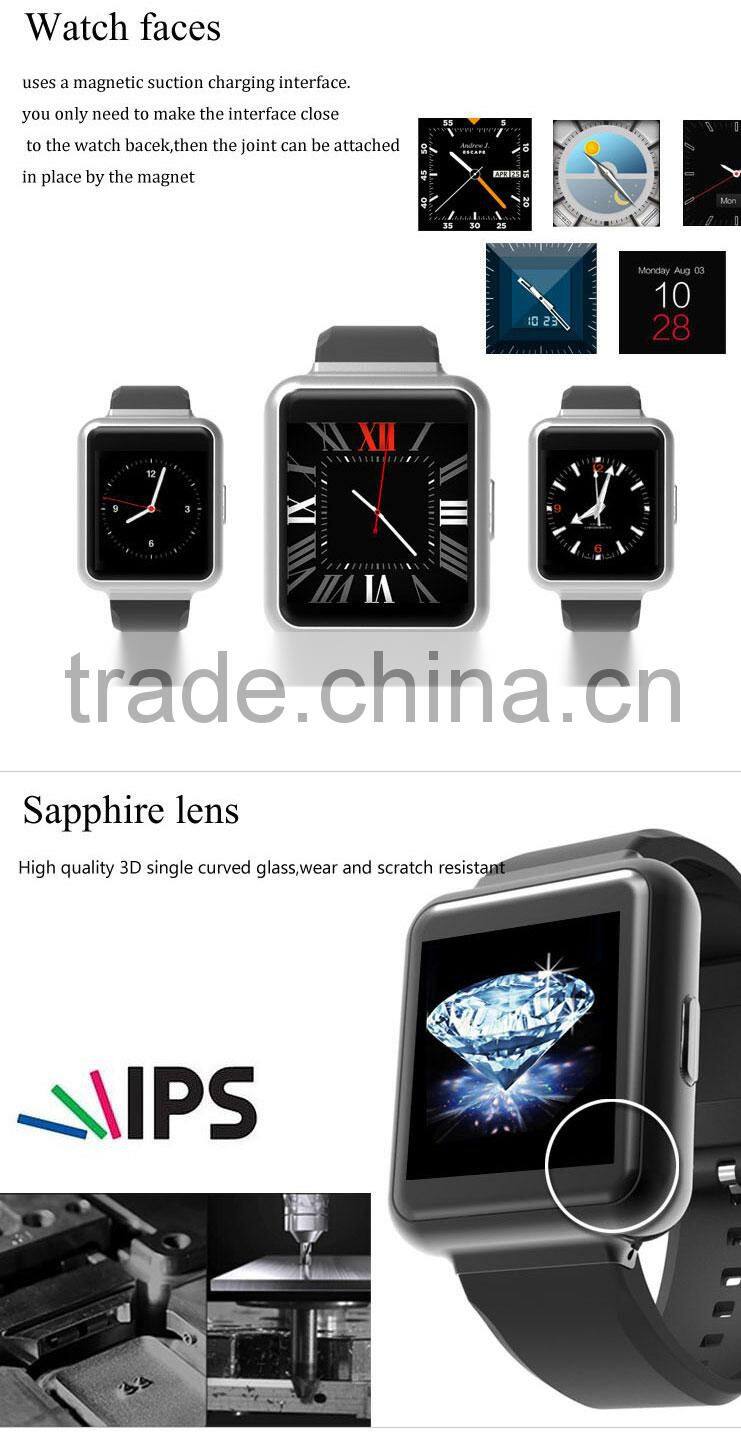 Newest Android 5.1 3G WCDMA 850/2100Mhz 3.0MP HD camera smartphone calling watch with GPS