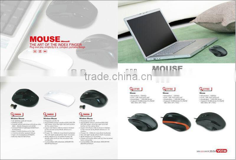 VCOM Different Shapes Wireless Scroll Wheel USB Mini Mouse