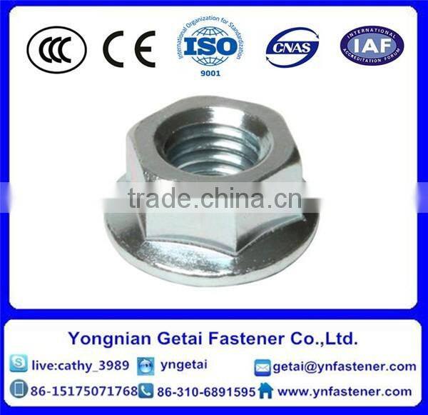 M5-M20 Zinc Plated hex head flange nut High Quality