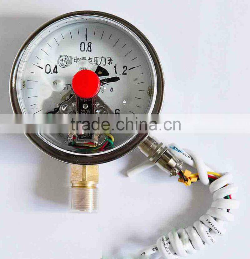 Stainless Steel Magnetic Electric Contact Pressure Gauge