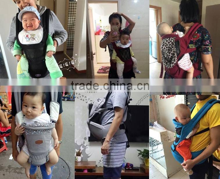 Made in China Export to Europe and America Top Quality Organic Cotton Infants Baby Hipseat Carrier Backpack Sling