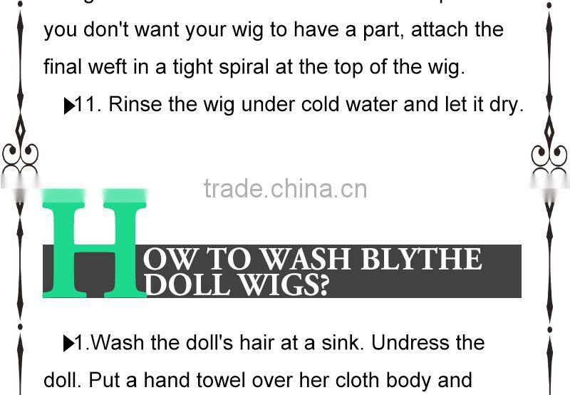 Hot sales shag afro curly bright green neo blythe doll wigs