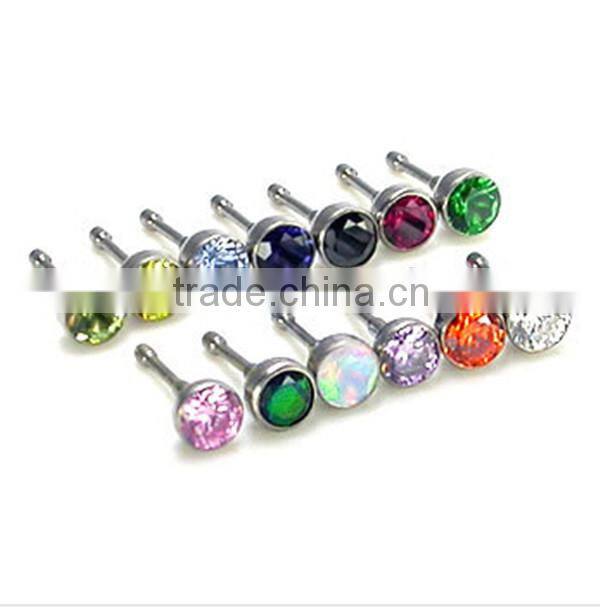 New Fashion Diamond Push in lip rings Labret Monroe body piercing jewelry labret ring