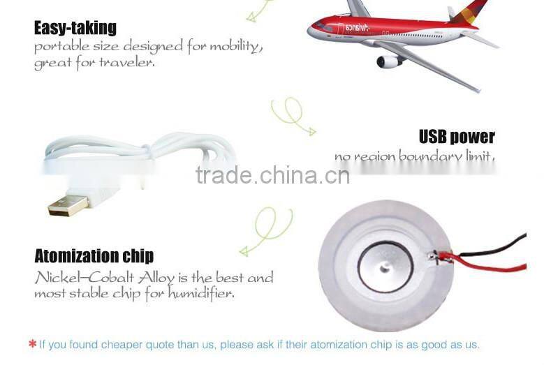 Air Humidifier Cold Evaporation / Mini Humidifier Bottle / Candle Air Humidifier