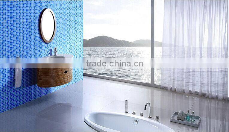 Sea Blue crystal glass mosaic tile with good quality
