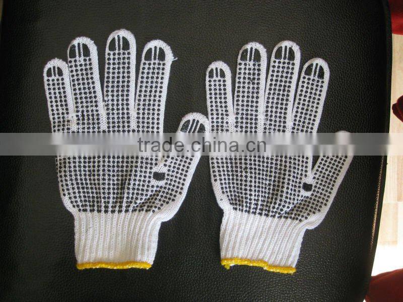 Winter Cotton Work Glove with PVC dotted