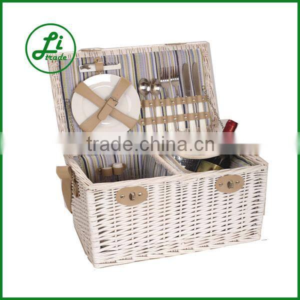 heart shape willow picnic basket