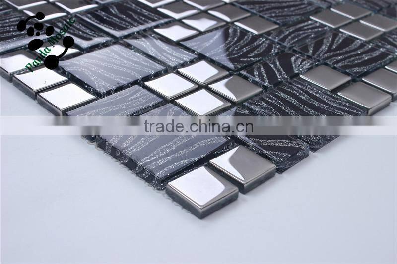 SMJ11 Colorful hand-painted mosaic crystal wall paper art glass mosaic