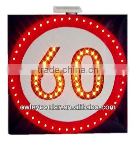 LED flashing no honking traffic signs, solar reflective traffic signals