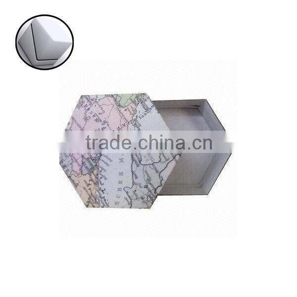 creative hexagon paper rigid box