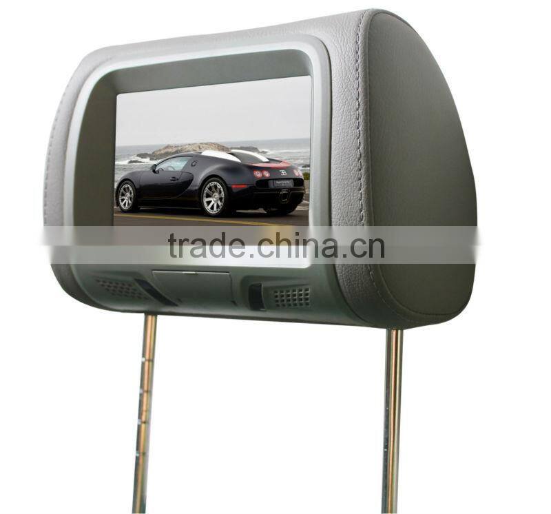 Stable quality 7 inch Car headrest monitor with usb sd slot