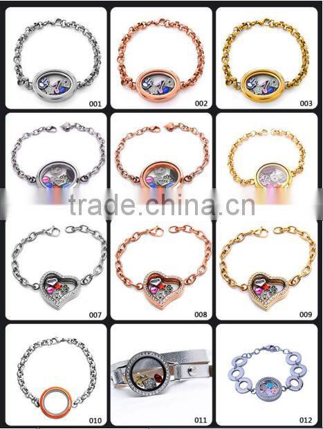 chain bracelet lockets for lady