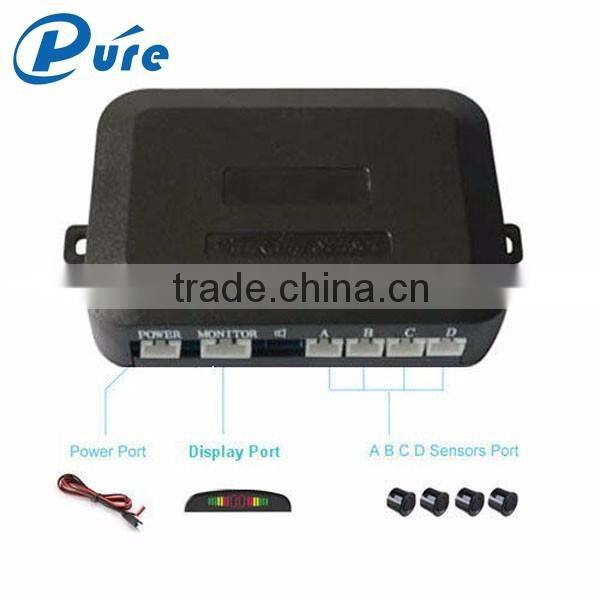 LED numeral and color display car parking sensor assist system without reverse camera with 4 sensors