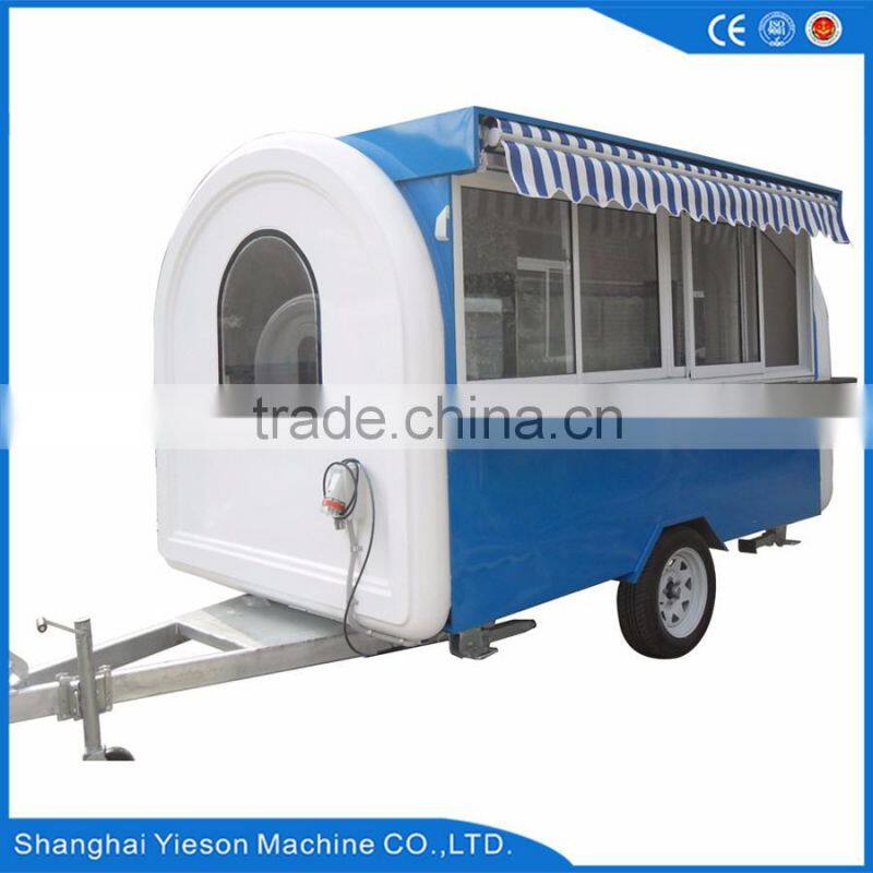 sell at a low price heavy duty mobile fryer food cart / CE Certificate electric food cart outside wood food cart