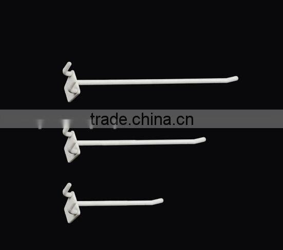plastic display hooks for metal or cardboard display