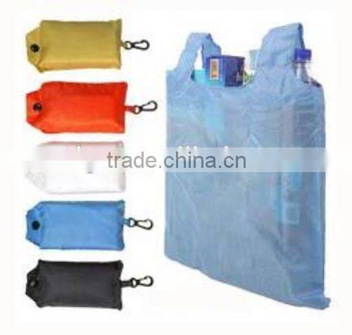 BSCI audit factory fold up grocery bag/foldable nylon shopping bags/foldable shopping bag