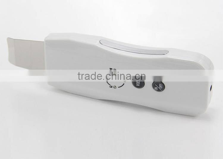 handheld Rechargable Ultrasonic Skin Scrubber portable/ultrasonic face scrubber