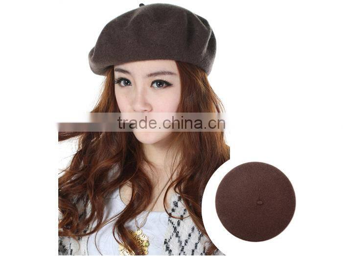 New Womens Winter Fashion Warm Soft Wool French Berets Tam Beanie Slouch Hat