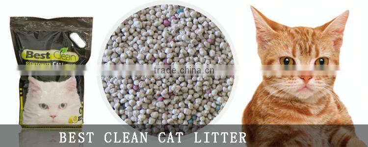 best clean brand lemon flavor pet cat litter bentonite clay cat litter