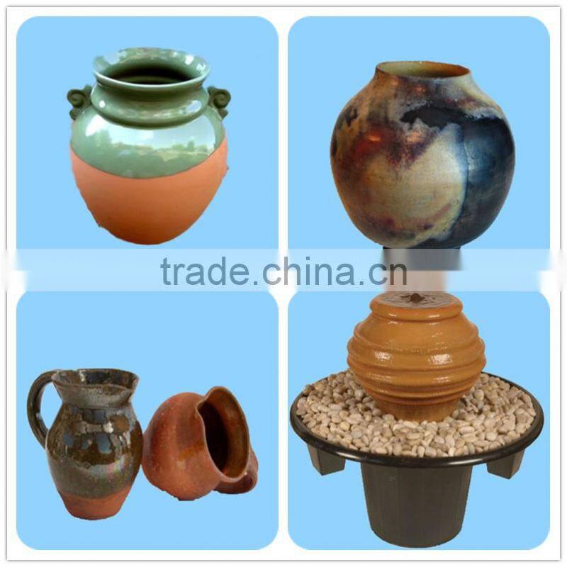 Outdoor manmade clay patio fire pit