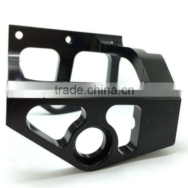 Customized high precision black palting aluminum small order cnc parts
