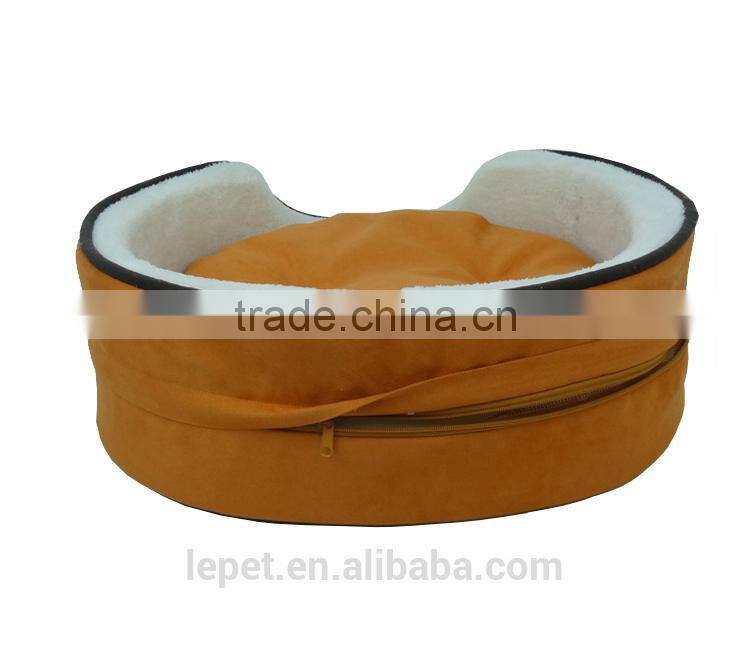 Oval Cuddler short plush OEM orthopedic dog bed