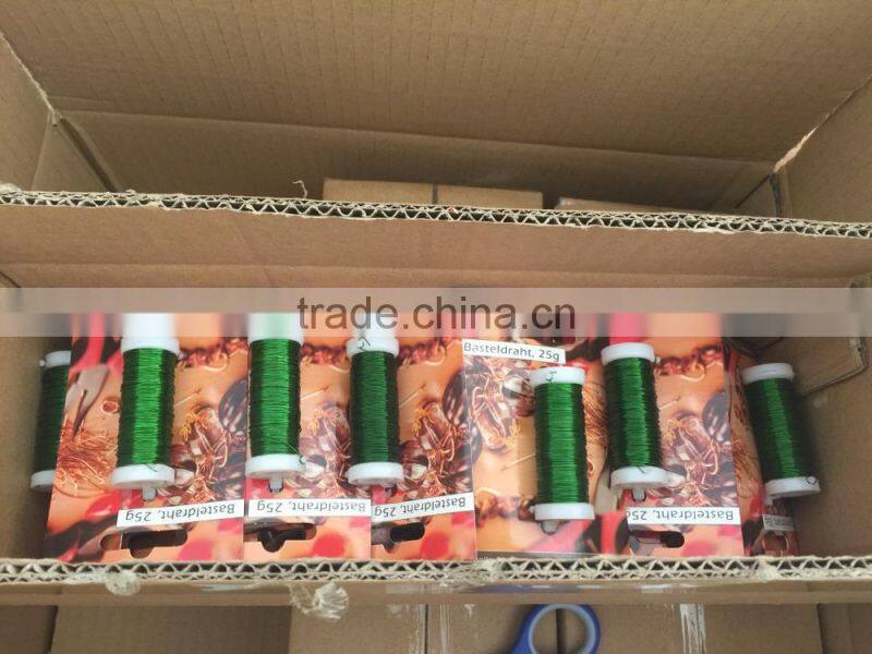 wholesale price bulk craft wire,colored copper wire
