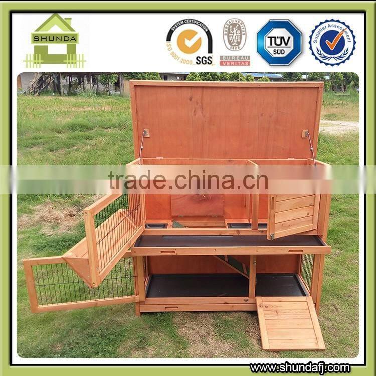SDR020 Commercial Luxury rabbit cage wooden rabbit cage with Hay rack