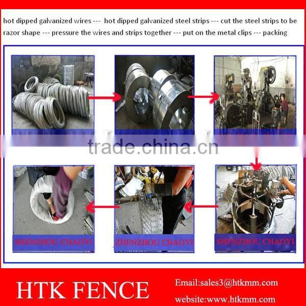 China Manufacture Direct Sale Razor Blade Barbed Wire Fence / Various Razor Barbed Wire