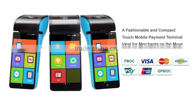 EMV PCI GPS NFC 4G LTE android pos with thermal printer