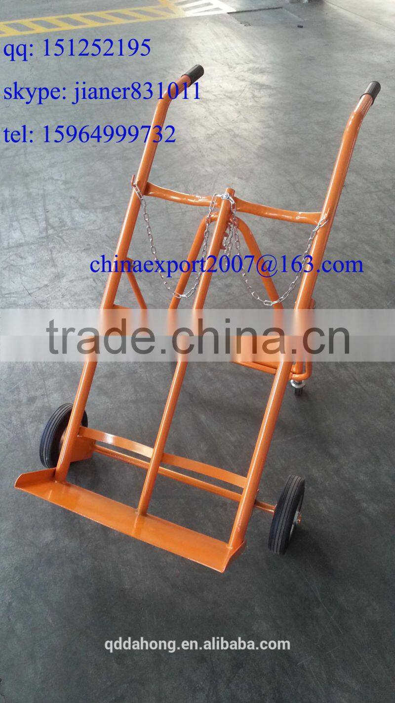 Hand Trolley with 8" Solid wheel for Double Gas Cylinder