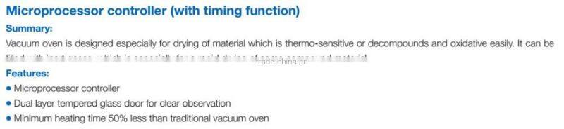 Digital Display Drying Oven With Vacuum Pump