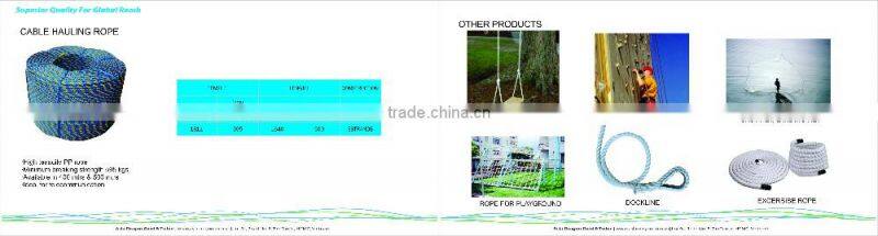 Rope for pulling cable from conduit