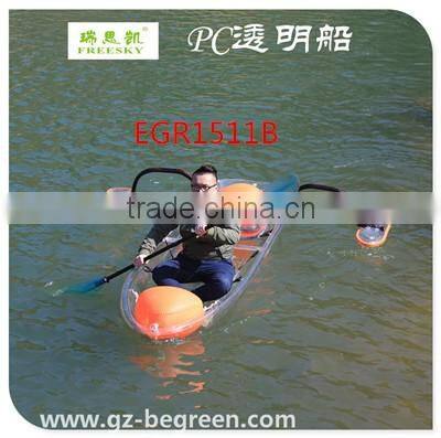 chinese transparent clear fishing kayak boat hull for sale