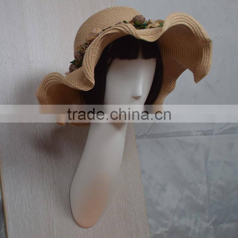 Matt White Wall mounted female mannequin head for hat and wig Shore Display