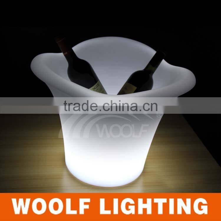 For Drinking Used Small Round LED Light Up Ice Bucket