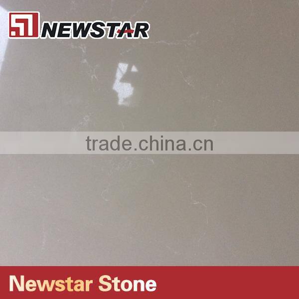 Newstar beige quartz stone slabs